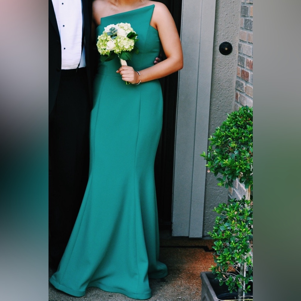 Chic One-Shoulder Green Dress